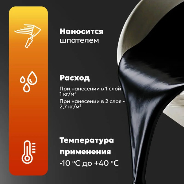 Изображение товара Гидроизоляционная мастика Технониколь AquaMast битумная (3кг)