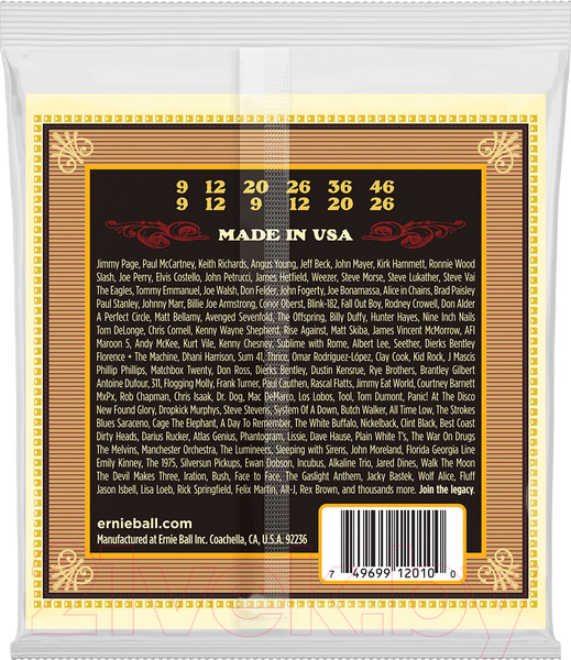 Изображение товара Струны для 12-струнной гитары Ernie Ball 2010