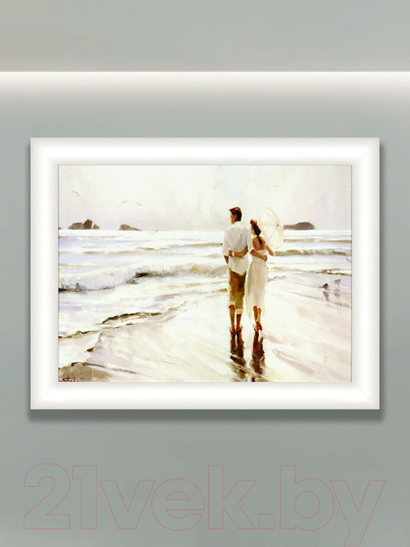 Изображение товара Картина Декарт Прогулка по пляжу 8Л0406 (в раме)