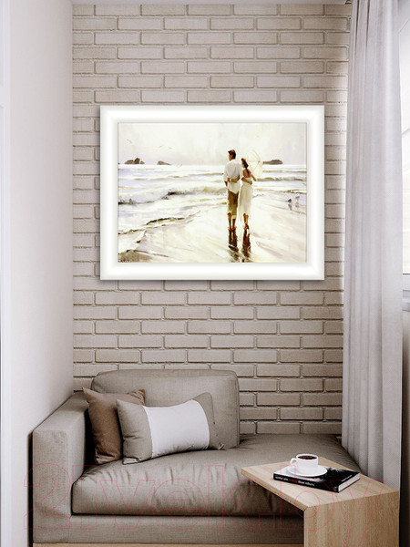 Изображение товара Картина Декарт Прогулка по пляжу 8Л0406 (в раме)