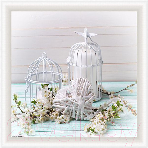 Изображение товара Картина Декарт Свеча и сердце 8Л1461 (в раме)