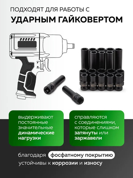 Изображение товара Набор головок слесарных ForsLine FL-4201-5K (61789)