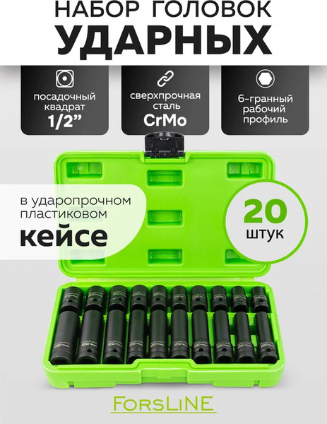 Изображение товара Набор головок слесарных ForsLine FL-4201-5K (61789)