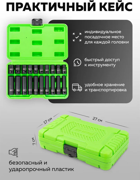 Изображение товара Набор головок слесарных ForsLine FL-4201-5K (61789)