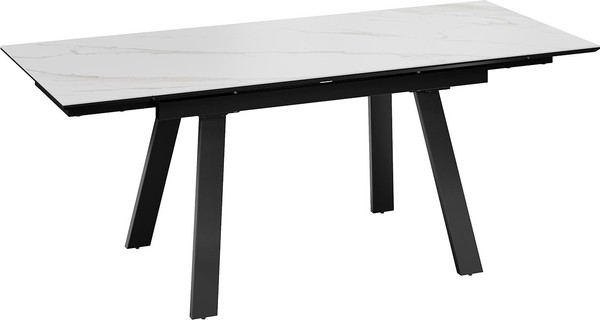 Изображение товара Обеденный стол ТриЯ Дэкстон Тип 1 / 264172 (черный муар/керамика матовая белый мрамор)