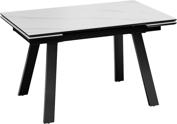 Изображение товара Обеденный стол ТриЯ Дэкстон Тип 1 / 264172 (черный муар/керамика матовая белый мрамор)