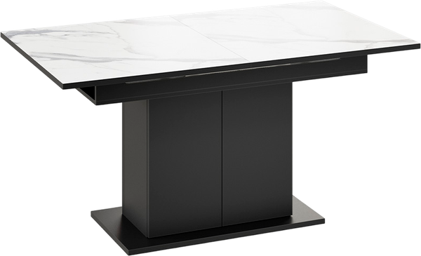Изображение товара Обеденный стол ТриЯ Детройт Тип 3 раздвижной / 272471 (черный/белый мрамор)