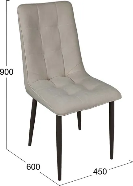 Изображение товара Стул ТриЯ Фредо / 262827 (черный муар/микровелюр Brendy Creame)