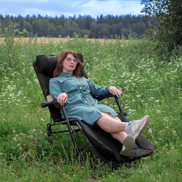 Изображение товара Складной шезлонг ISMA ISMA-FG-HY-8000BK (62320)