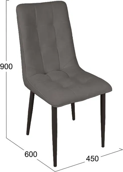 Изображение товара Стул ТриЯ Фредо / 262830 (черный муар/микровелюр Brendy Latte)