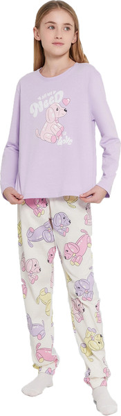 Изображение товара Пижама детская Mark Formelle 567740 (р.134-68, светло-лиловый/собачки на молочном)