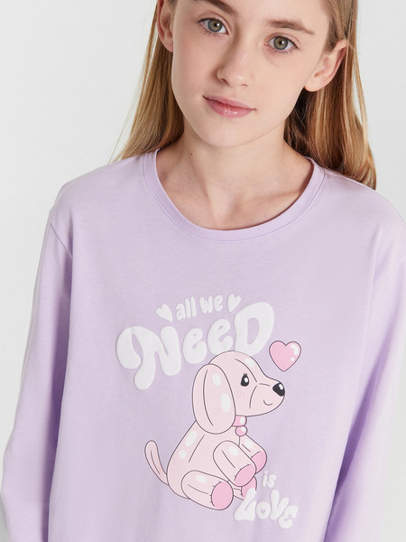 Изображение товара Пижама детская Mark Formelle 567740 (р.140-68, светло-лиловый/собачки на молочном)