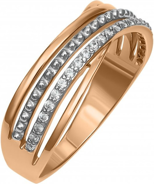 Изображение товара Кольцо из розового золота Кристалл CQ07600226773 (р.17.5, с фианитом)