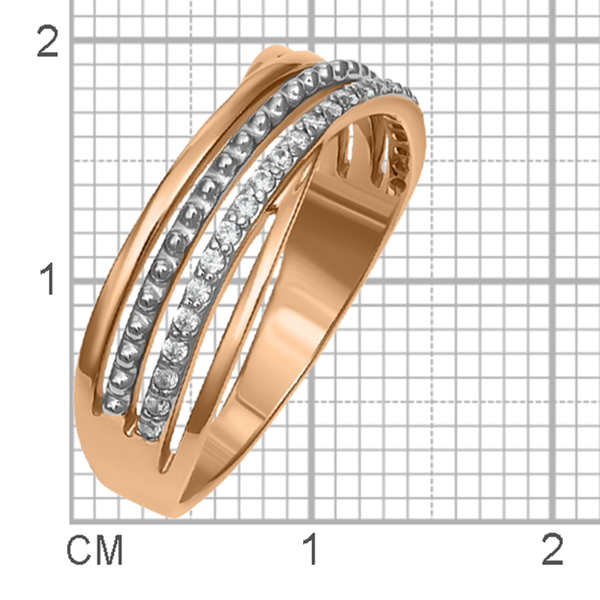 Изображение товара Кольцо из розового золота Кристалл CQ07600226773 (р.17.5, с фианитом)