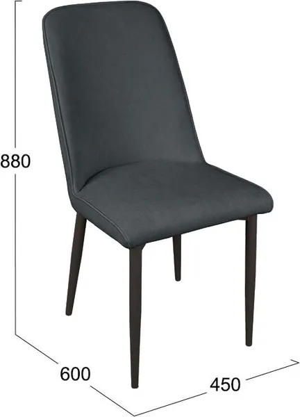 Изображение товара Стул ТриЯ Шарли / 262852 (черный муар/микровелюр Brendy Graphite)