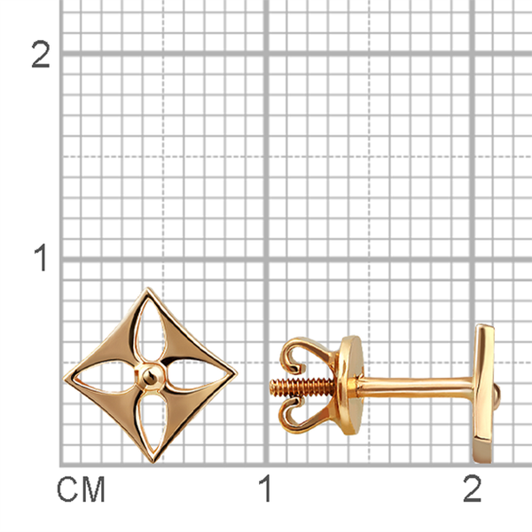 Изображение товара Серьги из розового золота Кристалл CM25000226773