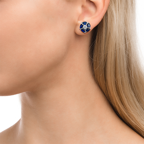 Изображение товара Серьги из белого золота Кристалл CN56100226773 (с фианитами)