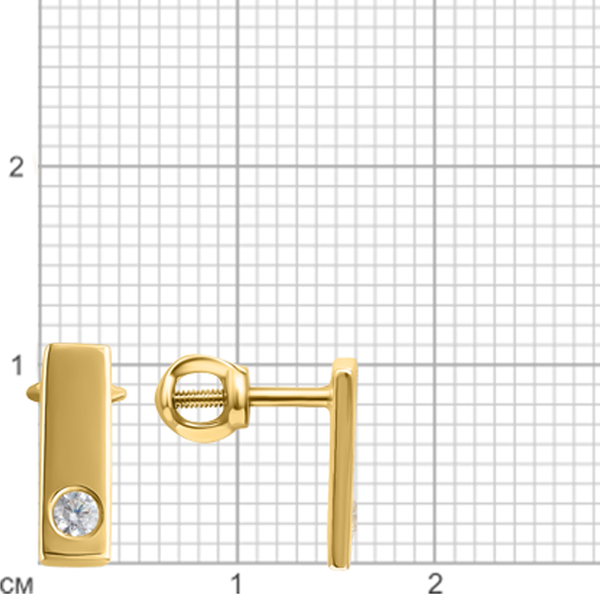 Изображение товара Серьги из розового золота Кристалл CQ07300226773 (с фианитом)