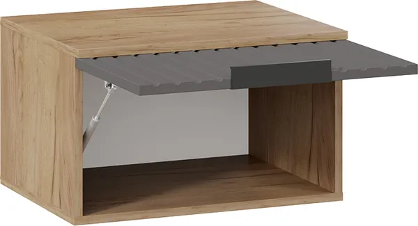 Изображение товара Секция в прихожую ТриЯ Хилтон №8 / 251076 (дуб крафт золотой/графит матовый)