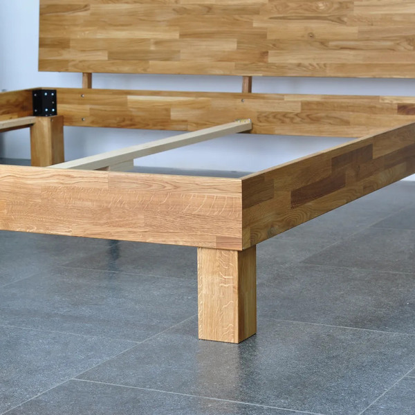 Изображение товара Двуспальная кровать Dipriz Buona Vita 180х200 / Д.83140.1 (дуб/лак УФ)