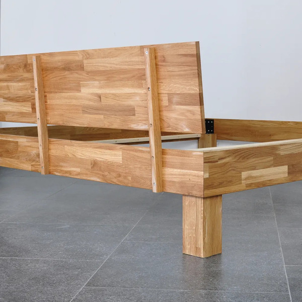 Изображение товара Двуспальная кровать Dipriz Buona Vita 180х200 / Д.83140.1 (дуб/лак УФ)