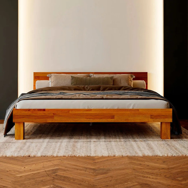 Изображение товара Двуспальная кровать Dipriz Buona Vita 200х200 / Д.83141.1 (дуб/лак УФ)