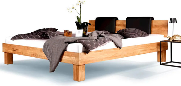 Изображение товара Двуспальная кровать Dipriz Buona Vita 200х200 / Д.83141.1 (дуб/лак УФ)