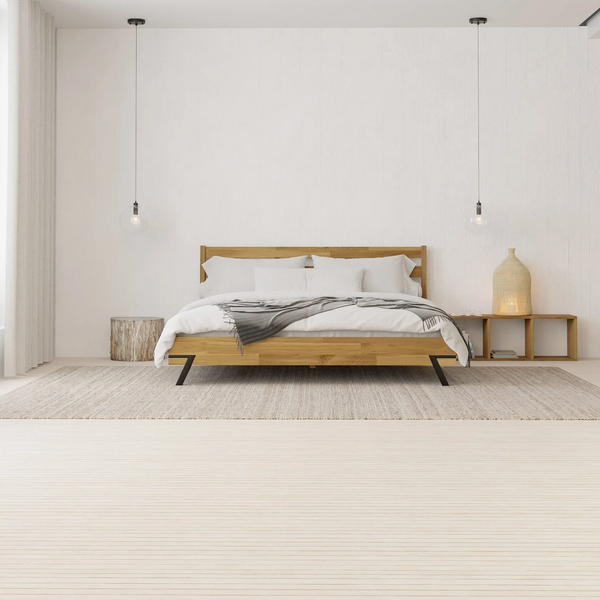 Изображение товара Двуспальная кровать Dipriz Flevers 180 / Д.83180.1 (дуб/c элементами металла/натур с настилом)