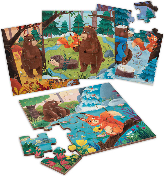 Изображение товара Развивающая игра Genio Kids Пазлы Четыре времени года / PVG