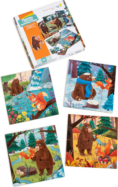 Изображение товара Развивающая игра Genio Kids Пазлы Четыре времени года / PVG