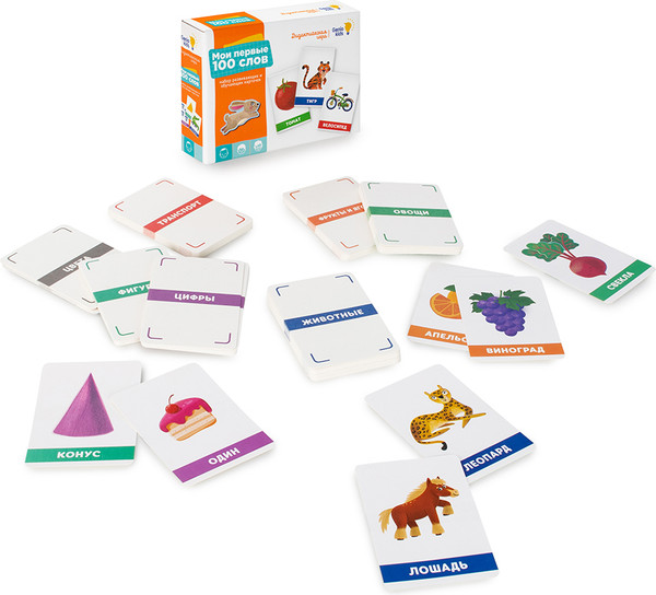 Изображение товара Развивающие карточки Genio Kids Мои первые 100 слов / 2306C