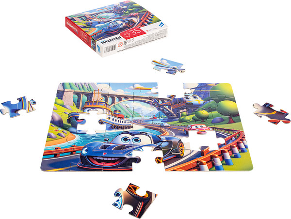 Изображение товара Развивающая игра Dream Makers Машинки / RI3505C (35эл)