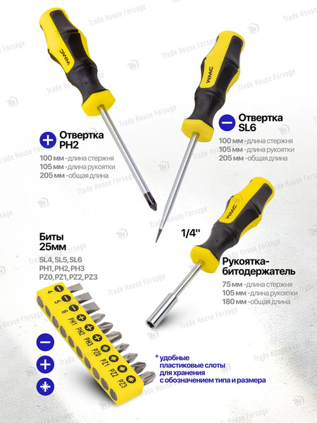 Изображение товара Набор отверток WMC Tools WMC-1013 (61 015)