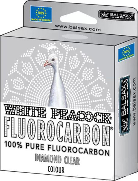 Изображение товара Леска флюорокарбоновая Balsax Fluorocarbon White Peacock 0.25мм (50м)