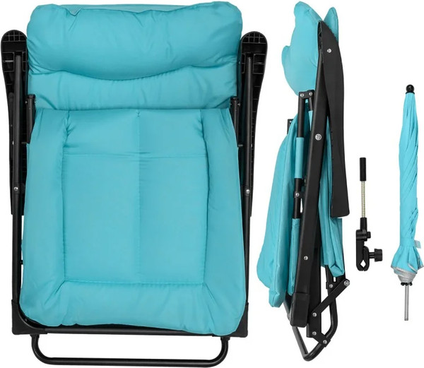 Изображение товара Складной шезлонг WMC Tools WMC-FG-HY-8000LB-Z (60300), (голубой)