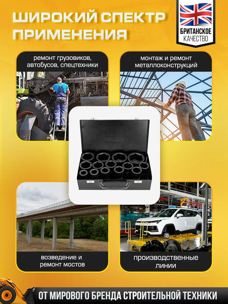 Изображение товара Набор головок слесарных JCB JCB-8152-5MPB (64928)