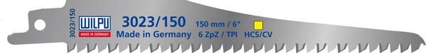 Изображение товара Набор пильных полотен Wilpu 3025/150 6 tpi 150мм / 1240000005