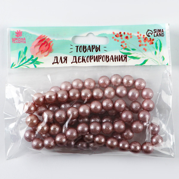 Изображение товара Набор бусин декоративных Sima-Land 10103758 (78шт, розовый)