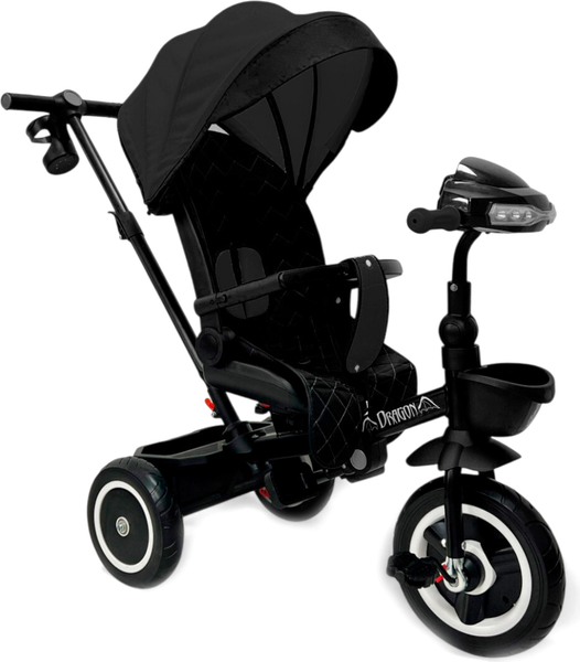 Изображение товара Трехколесный велосипед с ручкой Bubago Dragon / BG 161-4 (черный)