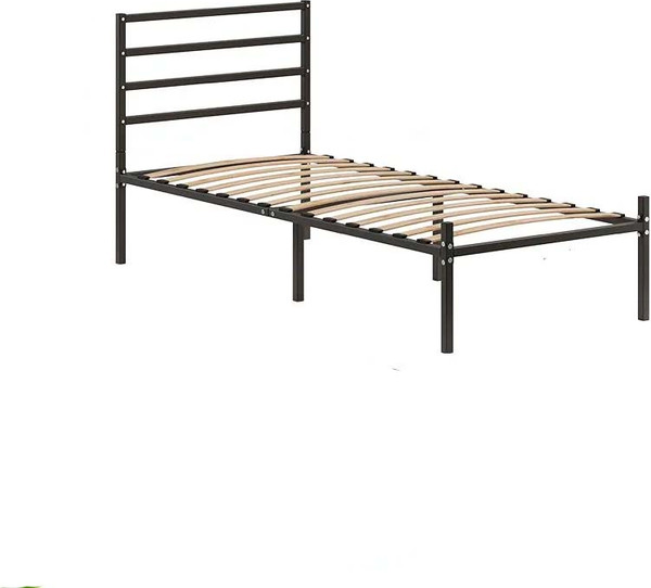 Изображение товара Односпальная кровать Домаклево Металика Г4 90x200 (черный)