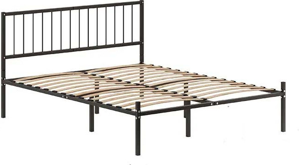 Изображение товара Полуторная кровать Домаклево Металика В4 120x200 (черный)