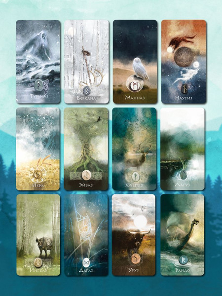 Изображение товара Гадальные карты Эксмо Руны и легенды Севера. Оракул / 9785042048425 (Мотте Магали, Мотте Сара)