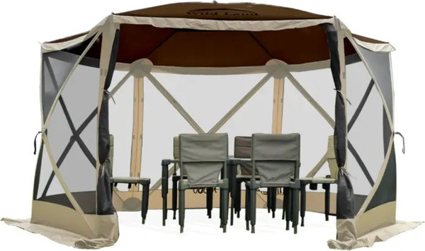 Изображение товара Туристический шатер Wild Land Hub screen house 600 / 920003-0004-0024.SET (коричнево-бежевый, со стенками)