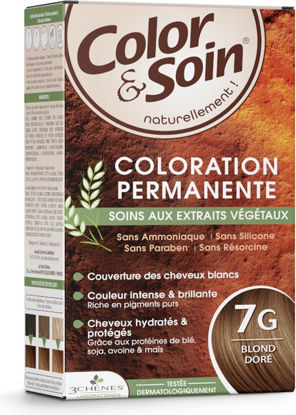 Изображение товара Крем-краска для волос Les 3 Chenes Color&Soin тон 7G золотистый блонд