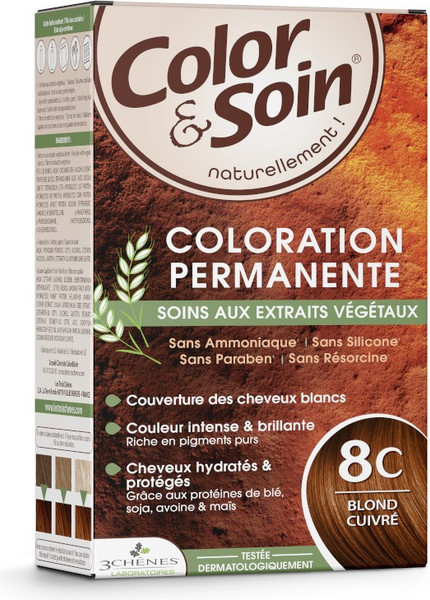 Изображение товара Крем-краска для волос Les 3 Chenes Color&Soin тон 8С медный блонд