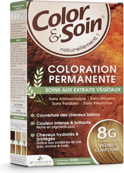 Изображение товара Крем-краска для волос Les 3 Chenes Color&Soin тон 8G песчано-золотистый блонд