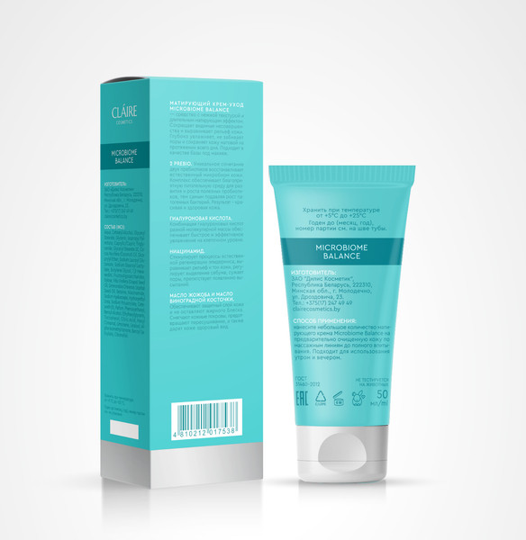 Изображение товара Крем для лица Claire Матирующий для нормальной и комбинированной кожи (50мл)