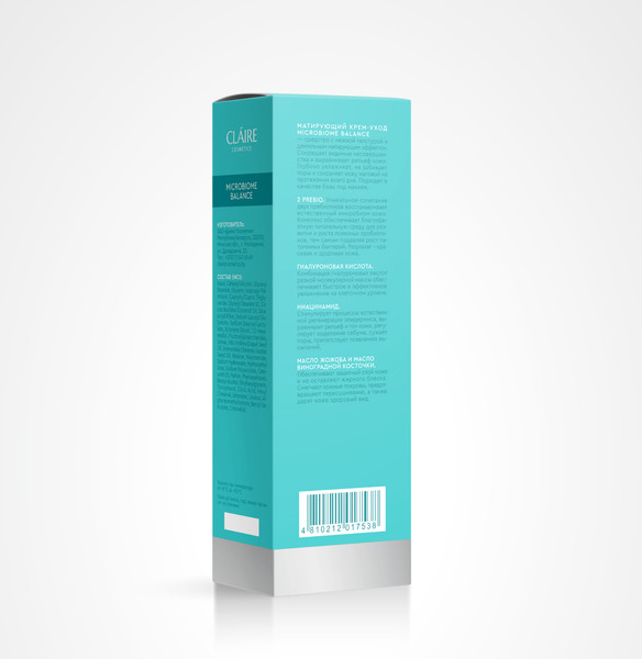 Изображение товара Крем для лица Claire Матирующий для нормальной и комбинированной кожи (50мл)