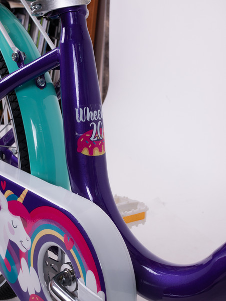 Изображение товара Детский велосипед Tech Team Melody 20 / NN013870 (фиолетовый/бирюзовый, разобранный, в коробке)