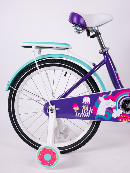 Изображение товара Детский велосипед Tech Team Melody 20 / NN013870 (фиолетовый/бирюзовый, разобранный, в коробке)